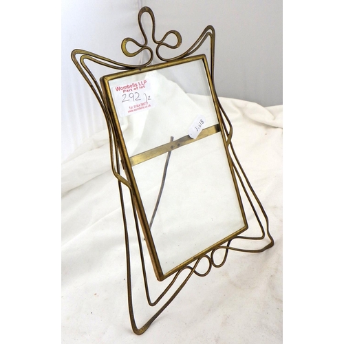 292 - Aesthetic Movement photo frame (40x27cm) together with an Art Nouveau photo frame af (2)