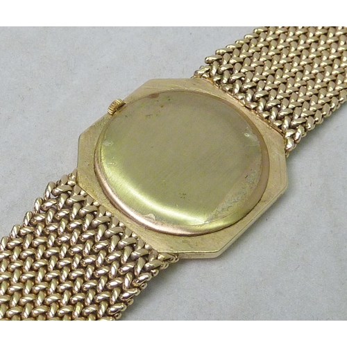 35 - A Beuche-Girod bracelet wristwatch having a quartz movement within an octagonal case on an integral ... 