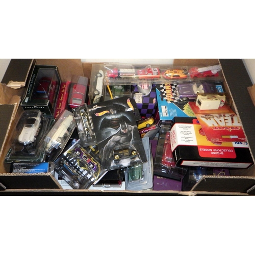 301 - A box of toy cars including Hot Wheels, all boxed