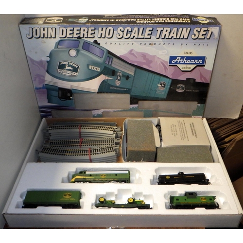 312 - A John Deere HO scale train set, boxed