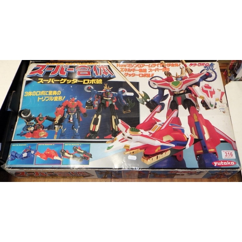 316 - Japanese YUTAKA transformers set, boxed