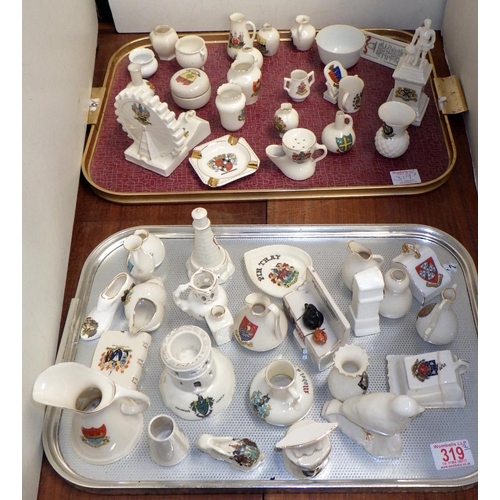 319 - A quantity of crested souvenir miniatures (2)