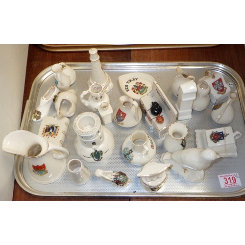 319 - A quantity of crested souvenir miniatures (2)