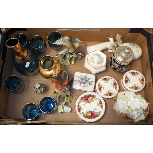 328 - A Chinese tea set together with decorative plates, Country Rose etc