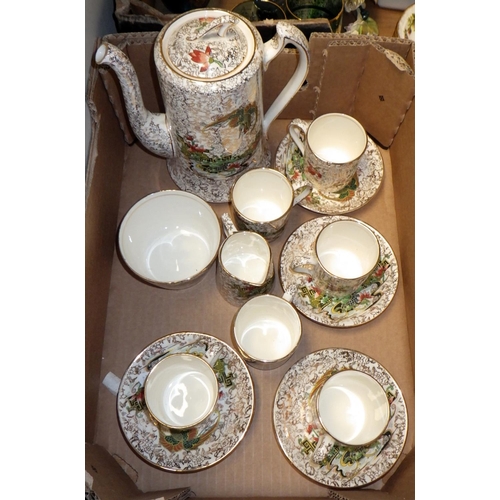 328 - A Chinese tea set together with decorative plates, Country Rose etc