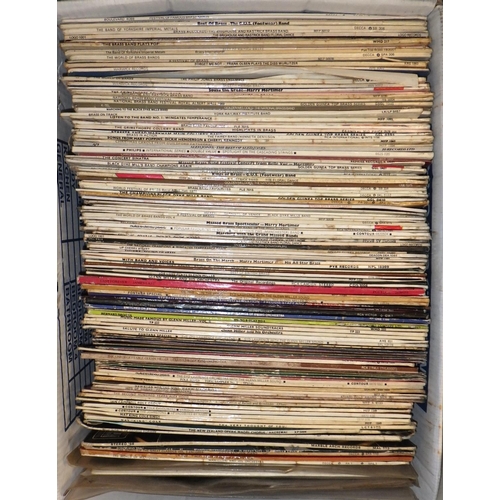 334 - Four boxes of band, show and classical LP records (4)