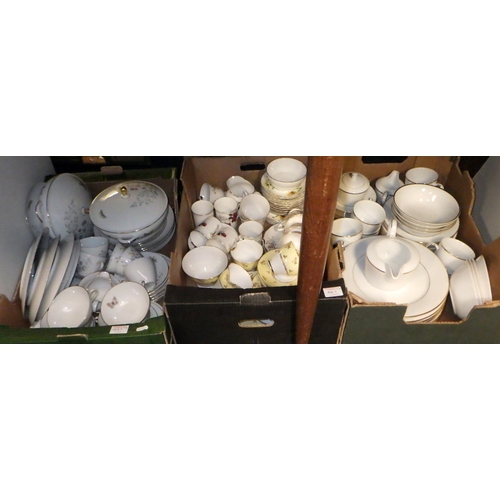 337 - Three boxes of miscellaneous tableware including royal Stafford (3)