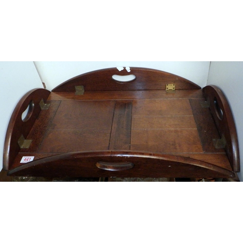 441 - A large wooden butler's tray