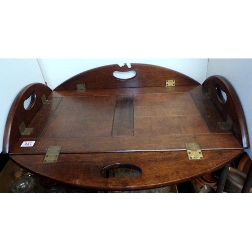 441 - A large wooden butler's tray