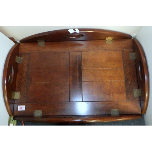 441 - A large wooden butler's tray