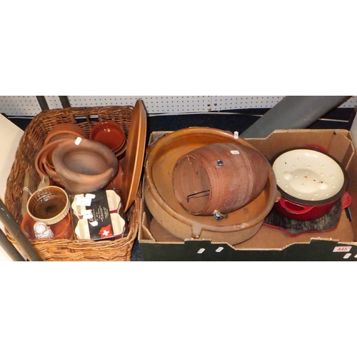 445 - A quantity of various cookware and earthenware including  Le Creuset (2)