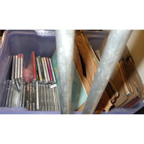 467 - A quantity of miscellaneous items including pictures, prints, CDs, records, ceramics and glass etc (... 