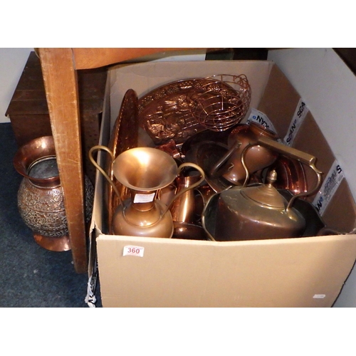 360 - A quantity of copper and metal-wares (qty)