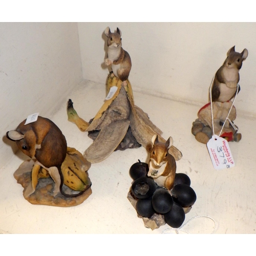 379 - Seven Border Arts figures together with a Dog's Galore dachshund (8)