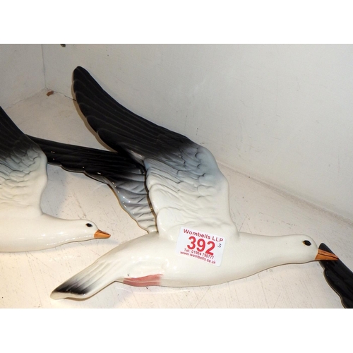 392 - Three Beswick wall-hanging seagulls af (3)