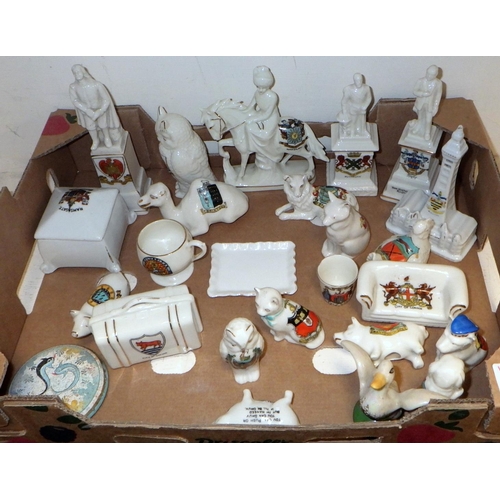 403 - A quantity of crested china souvenir miniatures