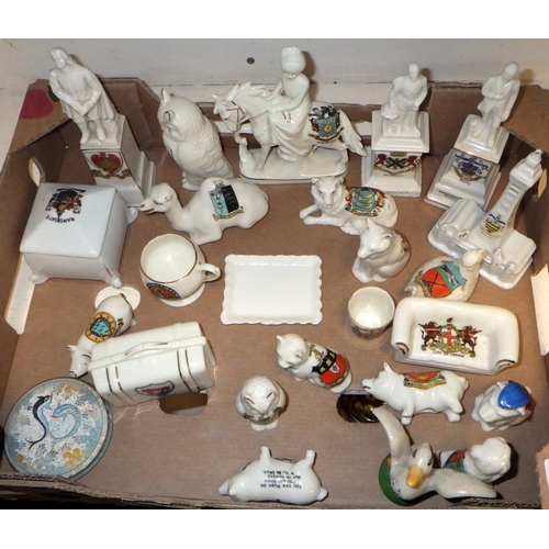 403 - A quantity of crested china souvenir miniatures