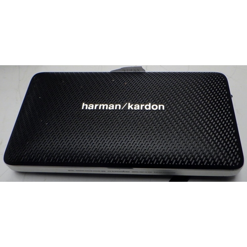 406 - A Harman/Kardon 8W mini bluetooth speaker together with another by Bose (2)