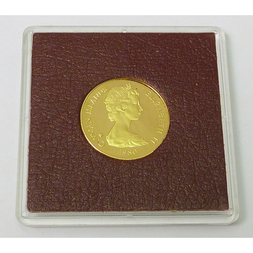 119 - WITHDRAWN - An Elizabeth II Cayman Islands 1980 50 Dollar coin, Saxon Kings; an Elizabeth II Cayman ... 