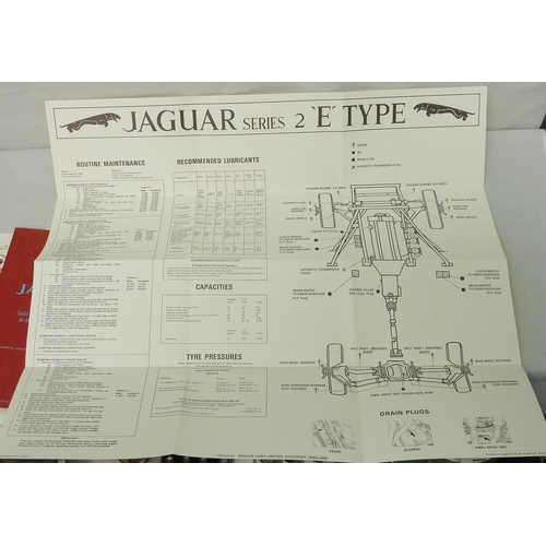 138 - A Jaguar E Type Series 2 original owners plastic wallet pack including Operating, Maintenance and Se... 