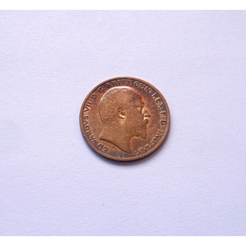 116A - An Edward VII 1904 half sovereign presented in a later case.