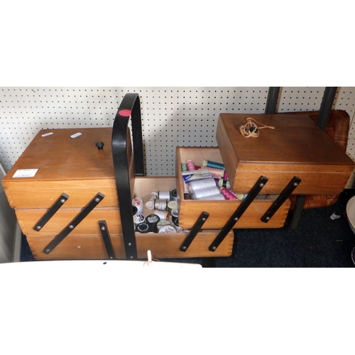33 - A  Capri Singer sewing machine, sewing box and a modern record player (3)