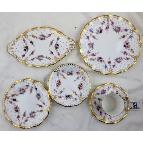 54 - A small group of Royal Crown Derby Royal Antoinette ceramics