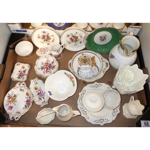 68 - A collection of various tea cups and saucers to inc Coalport, Worcester together with Royal Crown De... 