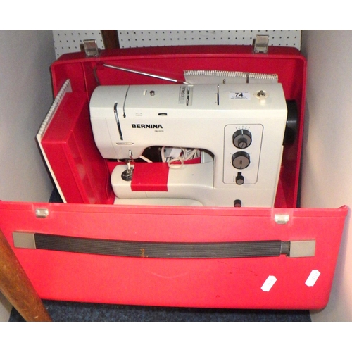 74 - A Bernina record electric sewing machine