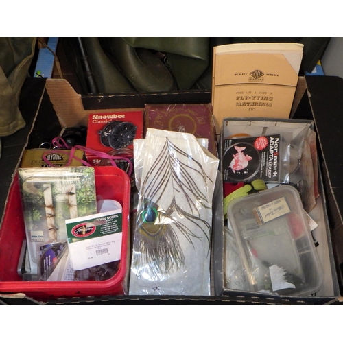 79 - A qty of misc Fly Fishing rods, accessories, waders etc