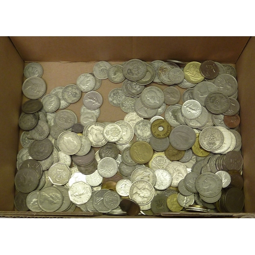 344 - A collection of coins incl British early 20th cent silver issues.