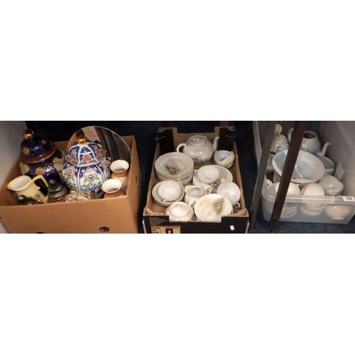 182 - Three boxes of mainly misc Oriental ceramics (3)