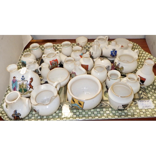 186 - A collection of crested china souvenir miniature's approx60 (2)