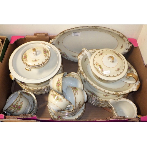 199 - A Japanese part dinner / tea service together with misc cups and saucers, plates etc (3)