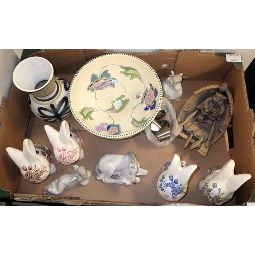 208 - A group of Ringtons ceramics, Charlotte Royal Crownford rabbits etc  (2)