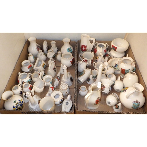 209 - A collection of crested china souvenir miniature's approx 60 (2)