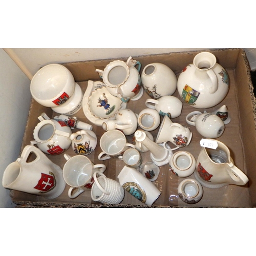 209 - A collection of crested china souvenir miniature's approx 60 (2)