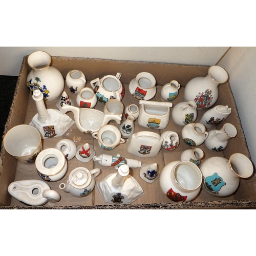 209 - A collection of crested china souvenir miniature's approx 60 (2)