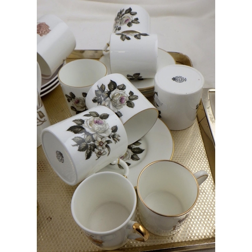 212 - A Sussie Cooper Talisman part tea set together with Worcester floral tea cups and saucers etc