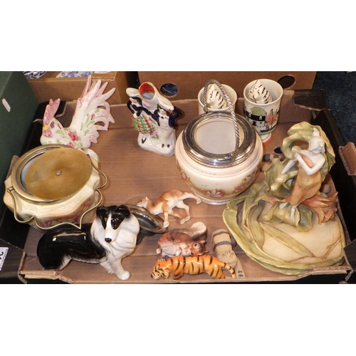 218 - A large qty of misc ceramics to inc biscuit barrels, table wares, etc (4)