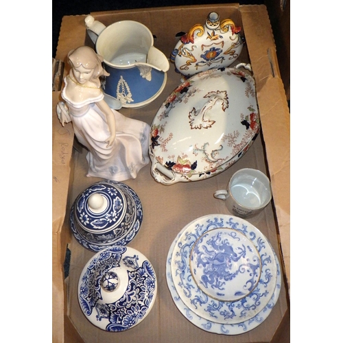 218 - A large qty of misc ceramics to inc biscuit barrels, table wares, etc (4)