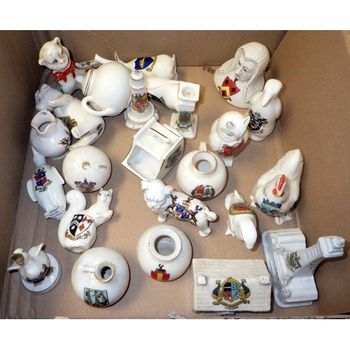 221 - A collection of crested china souvenir miniature's approx 50 (2)