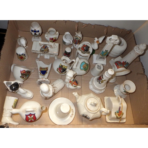 221 - A collection of crested china souvenir miniature's approx 50 (2)