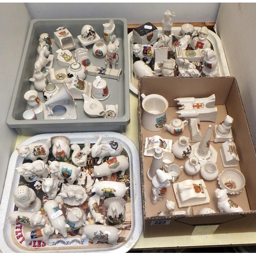 223 - A collection of crested china souvenir miniature's approx 70 (4)