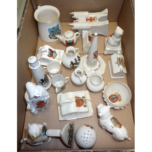 223 - A collection of crested china souvenir miniature's approx 70 (4)