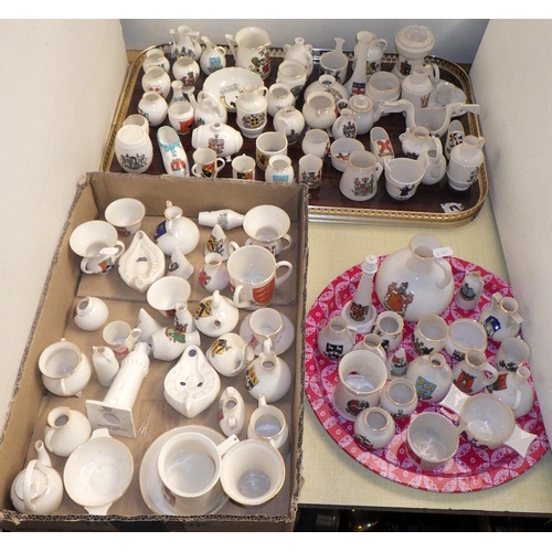 226 - A collection of crested china souvenir miniature's approx 80 (3)