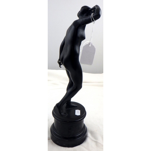 233 - A nude bronze figure on a marble base 32cm tall