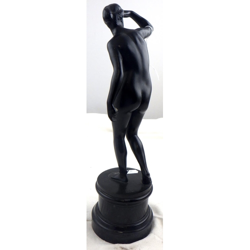 233 - A nude bronze figure on a marble base 32cm tall