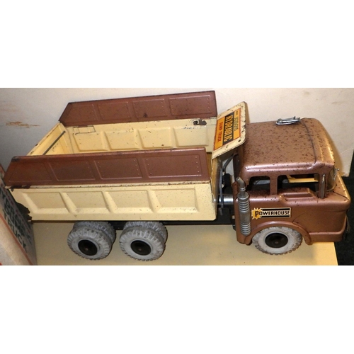 280 - A large tin plate Powerhouse dump truck