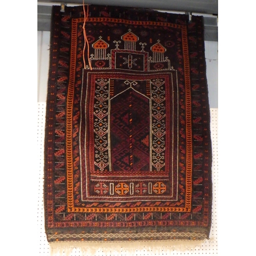 296 - A Turkish ? Prayer rug 85cm x 140cm